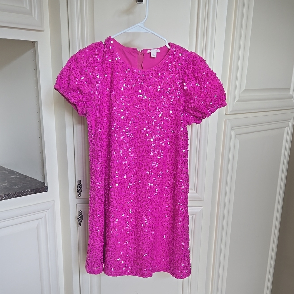 Crewcuts Pink Sequin Kids Formal Dress